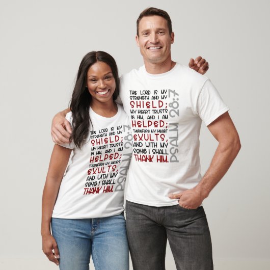 psalm 28:7 t-shirt (Unisex)