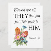 Psalm 2 : 12 Wenskaart Feestdagenkaart (Voorkant / Achterkant)