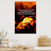 Psalm 2:4-5 Gods toorn Bijbelvers Poster (Keuken)