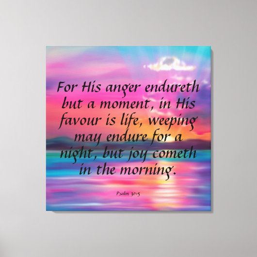 Psalm 30:5 Canvas afdrukken (Voorkant)