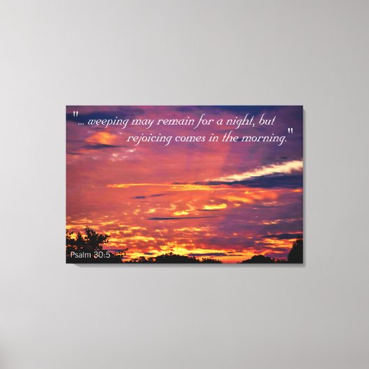 Psalm 30:5 Canvas Art (Voorkant)