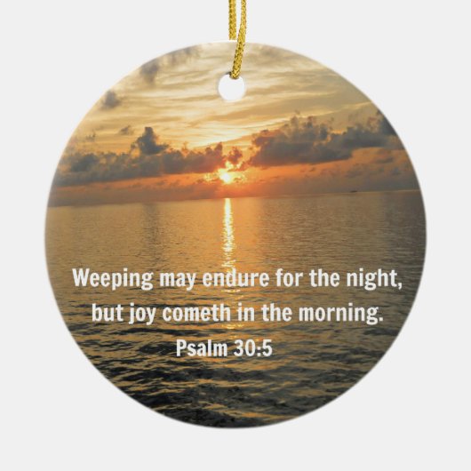 Psalm 30:5. Een avondmaal.. Keramisch Ornament (Voorkant)