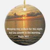 Psalm 30:5. Een avondmaal.. Keramisch Ornament (Achterkant)