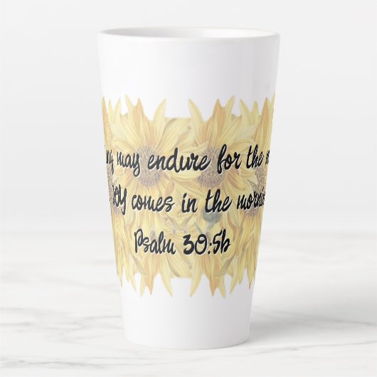 Psalm 30:5b latte mok (Voorkant)