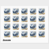 Psalm 31:24 Wees sterk en neem moed, verheffend Vierkante Sticker (Vel)