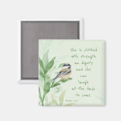 Psalm 31:25 zij is met de Manuscript van de Sterkt Magneet (Voorkant / Achterkant)