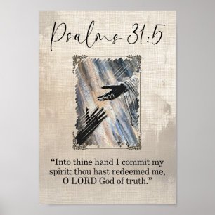 Psalm 31:5 Main de Dieu Impression d'art mural