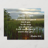 Psalm 32:8 Ik zal het u leren Briefkaart (Voorkant / Achterkant)