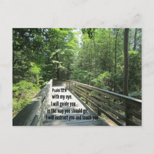 Psalm 32:8 Ik zal je instrueren en je leren... Briefkaart