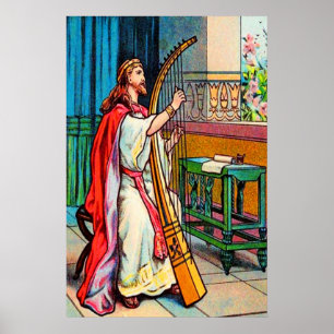 Psalm 32 David's vreugde over het poster van verge