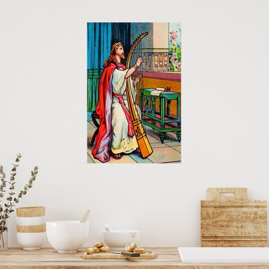 Psalm 32 David's vreugde over het poster van verge (Keuken)