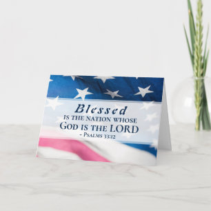 Psalm 33:12 Gezegend is de Natie NL Vlag Kaart