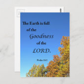 Psalm 33:5 De aarde is vol van de goedheid van... Briefkaart (Voorkant / Achterkant)