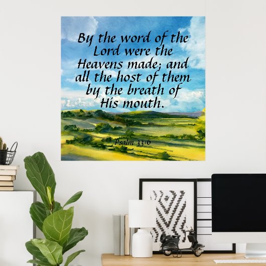 Psalm 33:6 poster (Thuiskantoor)