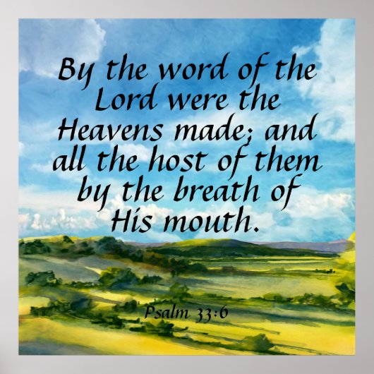 Psalm 33:6 poster (Voorkant)