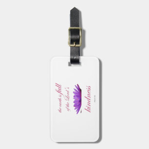 psalm 33 paarse lotus vriendelijkheid bagagelabel