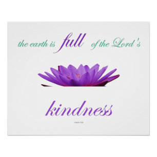 Psalm 33 paarse lotusvriendelijkheid perfect poster