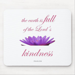 Psalm 33 Schrift met bloemkunst Muismat