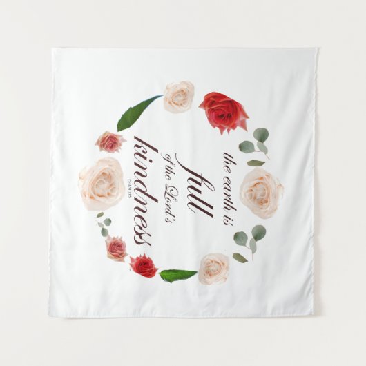 Psalm 33: Vriendelijkheid Wandkleed (Voorkant (horizontaal))