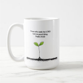 Psalm 34:10 Christelijke Bijbelmok Geschenk met Aa Koffiemok