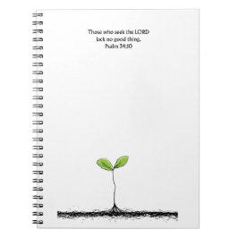 Psalm 34:10 Schrift Notebook | Schrijf Journaal Notitieboek