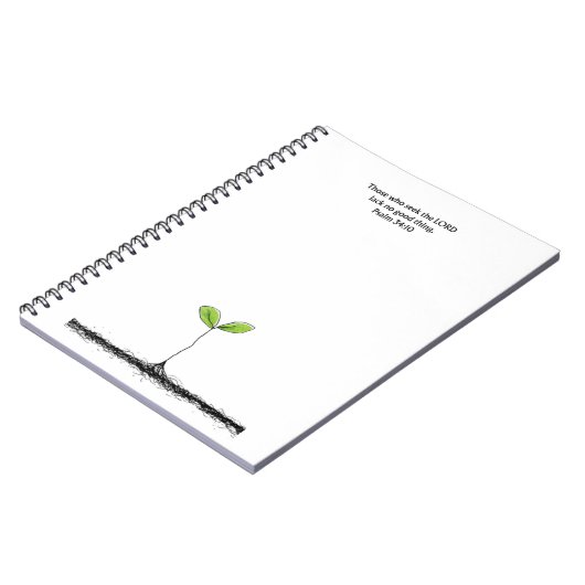 Psalm 34:10 Scripture Notebook | Writing Journal (Côté gauche)