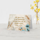 Psalm 34:18 De Heer is dicht bij de gebroken Bijbe Kaart (Gele Bloem)