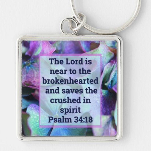 Psalm 34:18 Keychain (Voorkant)