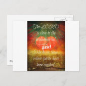 Psalm 34:18 Liefde Briefkaart (Voorkant / Achterkant)