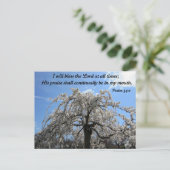 Psalm 34:1 briefkaart (Staand voorkant)