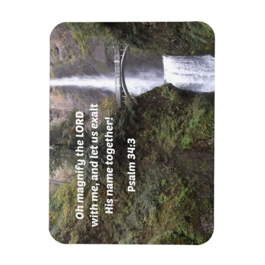 Psalm 34:3 Vergroot de Heer met mij Magneet (Verticaal)