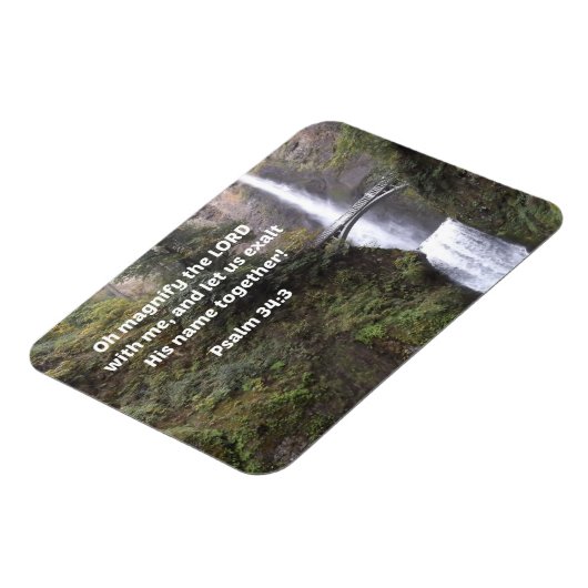 Psalm 34:3 Vergroot de Heer met mij Magneet (Linkerzijde)