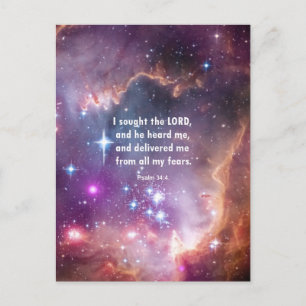 Psalm 34:4 briefkaart