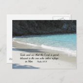 Psalm 34:8 Taste en zie dat de Heer goed is... Briefkaart (Voorkant / Achterkant)