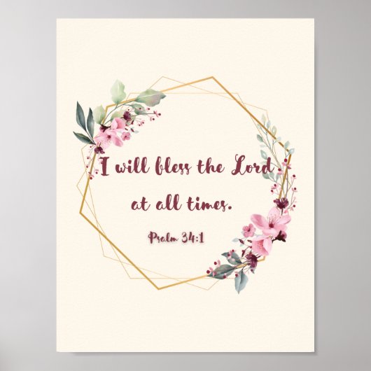 Psalm 34 Poster (Voorkant)