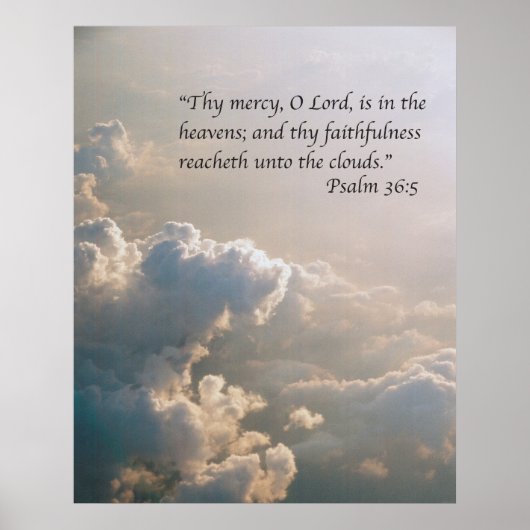 Psalm 36:5 poster (Voorkant)