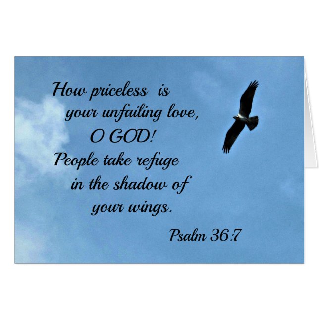 Psalm 36:7 (Voorkant Horizontaal)