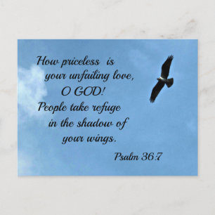 Psalm 36:7 briefkaart
