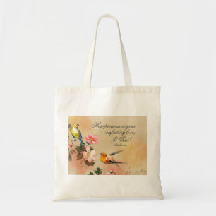 Psalm 36:7 Hoe waardevol je nietsontziende liefde Tote Bag