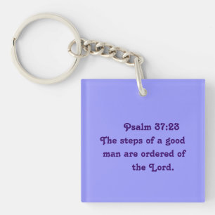 Psalm 37:23-toetsen sleutelhanger