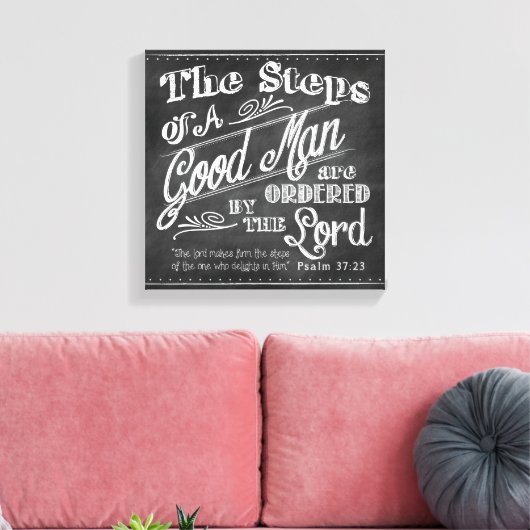 Psalm 37:32 Vaderdag Verpakt Canvas (Insitu (Woonkamer))