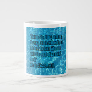 Psalm 37:34 WEBU Mug Extra Grote Beker