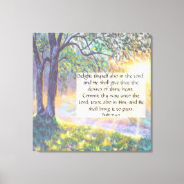 Psalm 37:4-5 canvas print