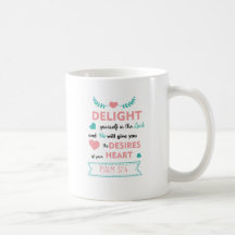 Psalm 37:4 Bijbelverse Christelijke koffie-Mok