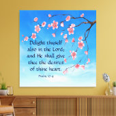 Psalm 37:4 canvas afdruk (Insitu (Woonkamer))