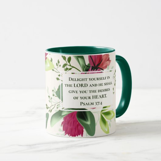 Psalm 37:4 Doe jezelf plezier in de Lord Clover Mok (Voorkant rechts)