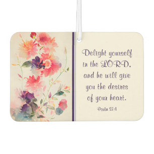 Psalm 37:4 Geniet van jezelf in de LORD Floral Luchtverfrisser