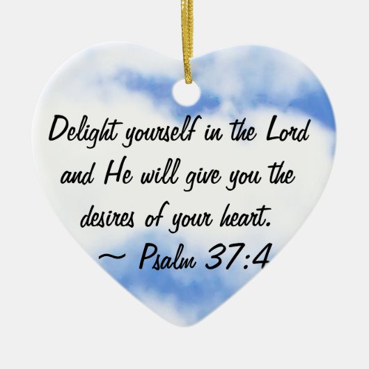 Psalm 37:4 keramisch ornament (Voorkant)