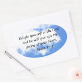 Psalm 37:4 ovale sticker (Envelop)