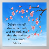 Psalm 37:4 poster (Voorkant)